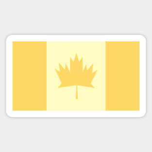 Minimalistic Gold Flat Canada Flag Shirt Sticker